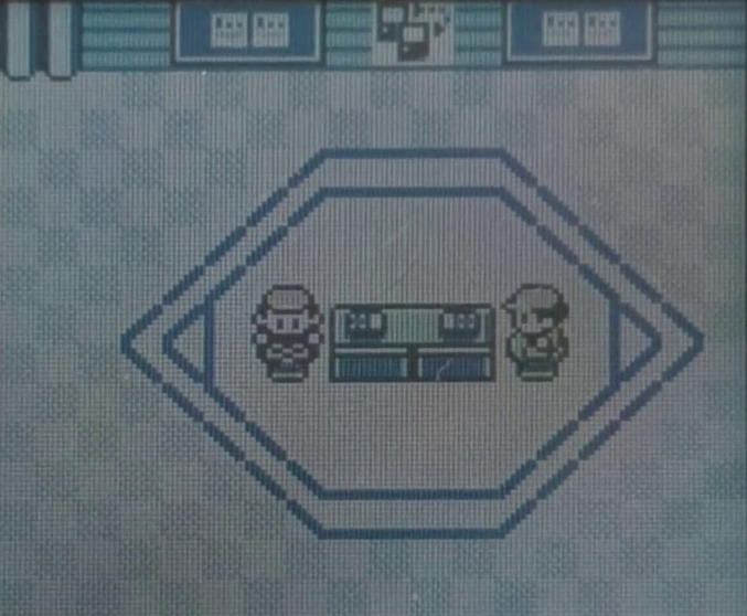 Players about to interact with the trading machine.